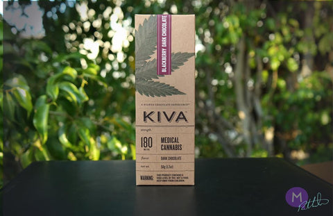 KIVA 180MG Blackberry Chocolate Bar